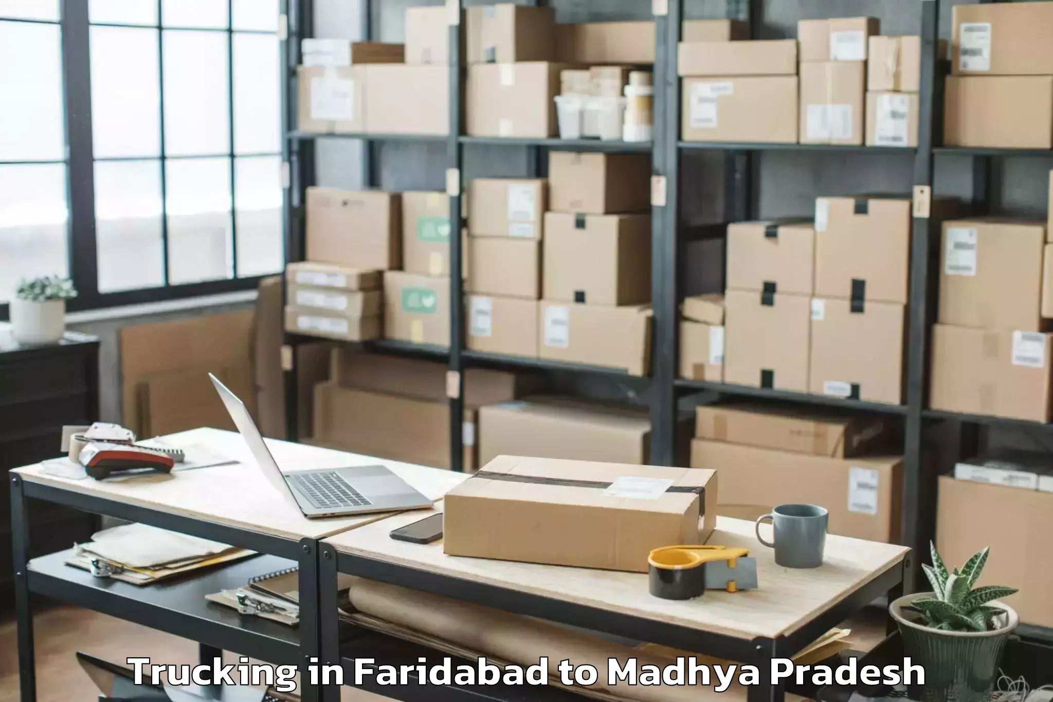 Top Faridabad to Nalkheda Trucking Available